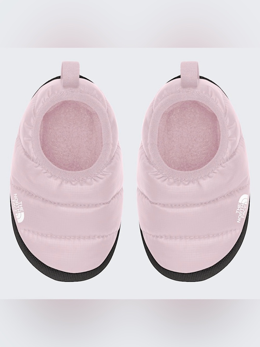 NWB - The North Face Baby Quilted Slip on - Light Pink/Black Size 2C (3-6M) - Picture 2 of 9